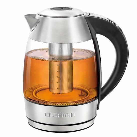 lot 691 image: Chefman 1.8L Digital Precision Electric Kettle with Tea Infuser