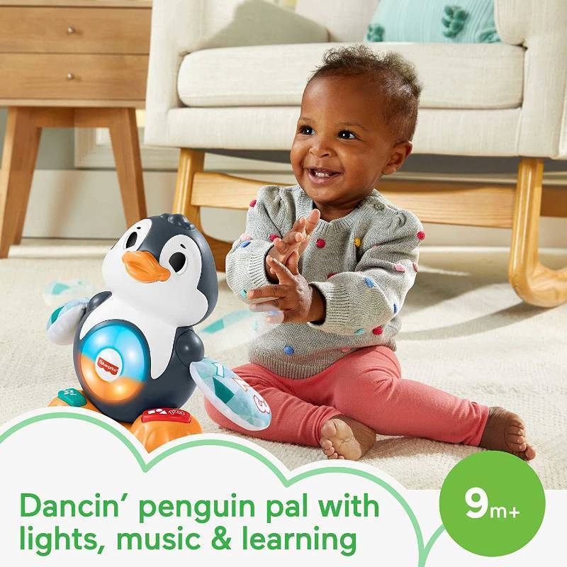 lot 696 image: NEW Fisher-Price Linkimals Interactive Musical Learning Toy for Babies and Toddlers with Lights and Motion, Cool Beats Penguin