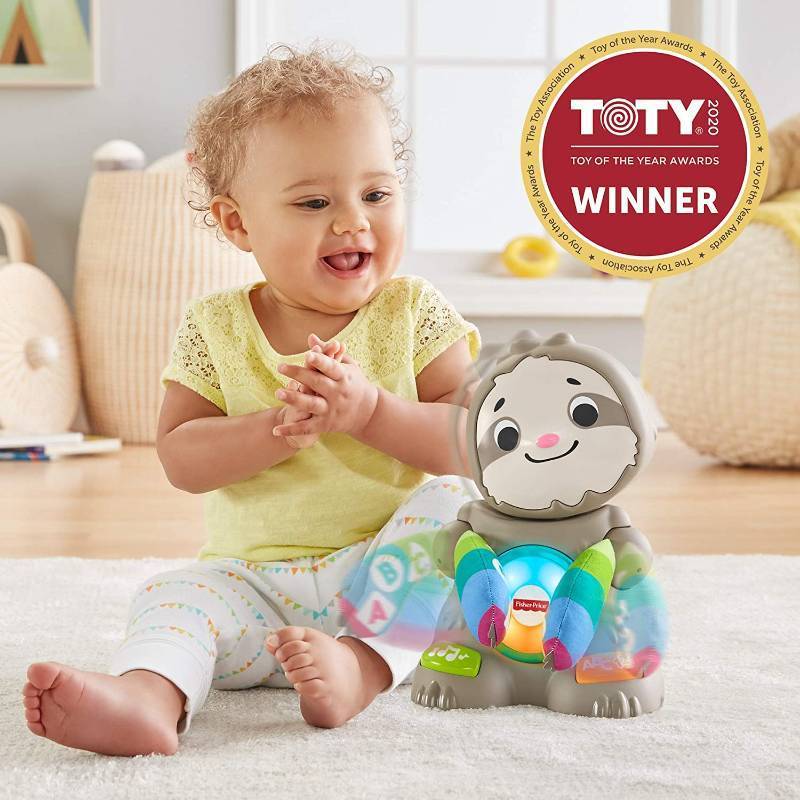 lot 716 image: NEW Fisher-Price Linkimals Smooth Moves Sloth - Interactive Educational Toy with Music, Lights, & Motion For Baby Ages 9 Months & Up