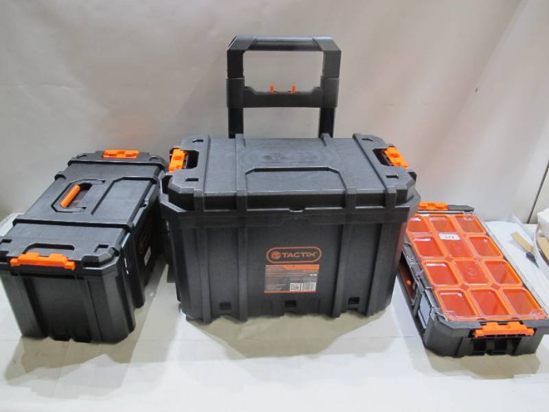 Tactix 3-in-1 22-Inch Rolling Tool Box System 