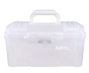 lot 569 image: NEW Artbin 17-Inch Twin Top with Lift Out Tray (1 pc.) - Clear