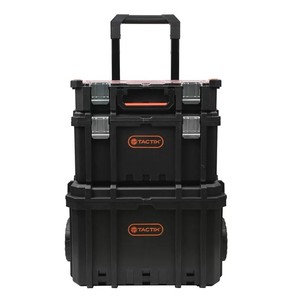 lot 573 image: NEW Tactix 3-in-1 Rolling Tool Box System - BlackOrange