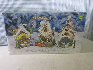 lot 7 image: (EW5) Elements 12-Piece Holiday Vil...