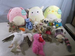 lot 16 image: (A-3T) Assorted Plush Animals Inclu...