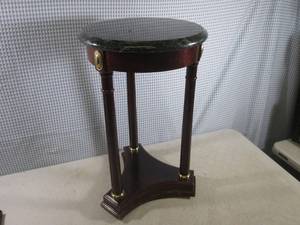 lot 101 image: (FS) Marble Top TableStand - 22 H...