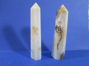 lot 157 image: (FS) 2 - 6-Point Amazonite Towers -...