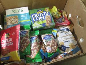lot 214 image: (EC2) Box of Assorted Snacks Past D...