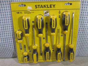 lot 284 image: (H-1) Stanley 10pc Screwdriver Set...