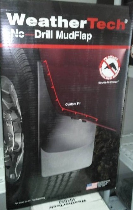 lot 9 image: WeatherTech Mudflap 120065. Product Rear Mudflap