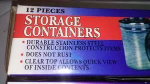lot 5 image: (2) Boxes Of Storage Containers  New in Box