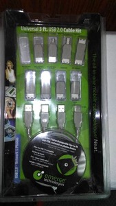 lot 8 image: Universal 3 Foot USB 2.0 Cable Kit