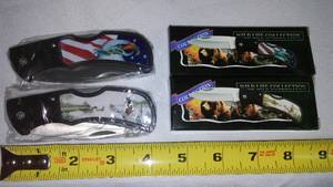 lot 76 image: (2) Pocket Folding Knives - Wild Life Collection.