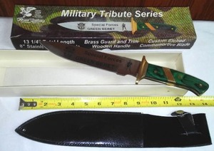 lot 85 image: Frost Special Forces Green Beret Tribute Series, 13.25 in.