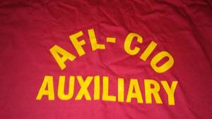 lot 108 image: AFL - CIO Auxiliary XL T  Shirt, Like New