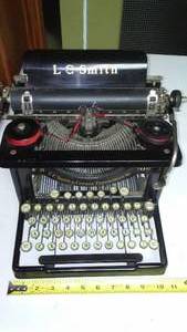 lot 160 image: L.C. Smith Corona A Typewriter. Antique.