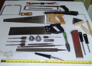lot 163 image: Saws, Files, Spade Bits, Heavy Wedge & More