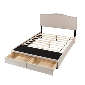 lot 114 image: Hillsdale Furniture Kiley Gray Fog King Headboard and Footboard Adjustable Storage Bed