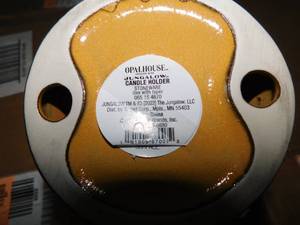 lot 15 image: (120) Ceramic Candleholder Yellow - Opalhouse - NEW CASE PACKED