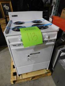 lot 113 image: Summit Appliance 24 in. 2.92 cu. ft. Electric Range in White