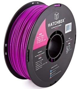 HATCHBOX 3D ABS-1KG3.00-PNK ABS 3D Printer Filament, Dimensional Accuracy - 0.05 mm, 1 kg Spool, 3.00 mm Purple - NEW SOLD AS IS