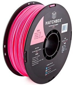 HATCHBOX 3D ABS-1KG3.00-PNK ABS 3D Printer Filament, Dimensional Accuracy - 0.05 mm, 1 kg Spool, 3.00 mm Pink - NEW SOLD AS IS