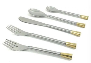 Vibhsa 20-Piece Golden Edge Flatware Set (Service for 4) - NEW - SOLD AS IS