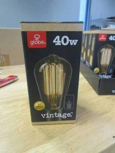 9 PACK Globe Electric 40w Vintage Edison S60 Squirrel Cage Incandescent Filament Light Bulb E26 Base