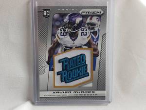Xavier Rhodes Panini Prizm Rated Rookie Ebroidered Patch No. 298