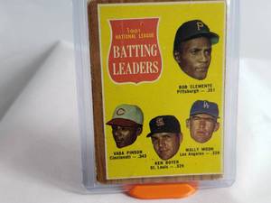 1961 National League Batting Leaders Bob Clemente, Vada Pinson, Ken Boyer, Wally Moon #52