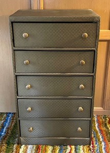 lot 93 image: Vintage Lightweight Quilted 5 Drawer Organizer