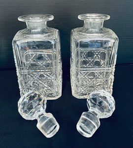 lot 155 image: Pair of Crystal Decanters made in Edinburgh, Scotland