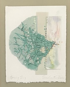 lot 169 image: Spring Song Original Mixed Media with Metallic Paint Artwork by Sue Carter Dahl