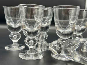 lot 139 image: Set of Six Vintage Steuben Art Deco 5 18 Wine Glasses - Six Steuben Crystal Goblets - Steuben 7877 Goblets