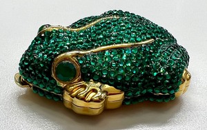 lot 137 image: Estee Lauder Limited Edition Bedazzled Frog Compact