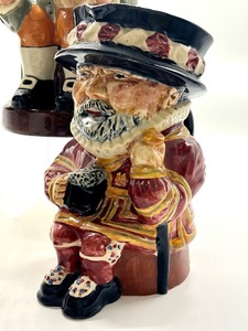 lot 69 image: Three Toby Mugs and a Tony Wood Studio Mug