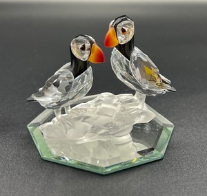 lot 62 image: Swarovski Crystal Puffins Figurine