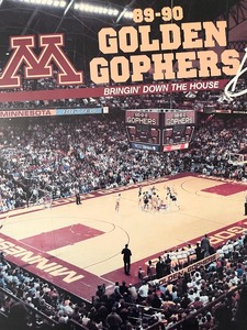 lot 187 image: Vintage Print of the University of Minnesota Golden Gophers Basketball Team 1989-1990