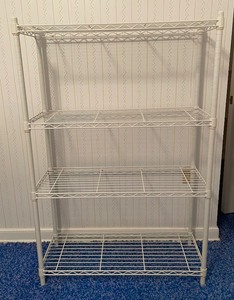lot 180 image: White Metal Utility Shelf