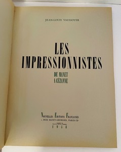 lot 333 image: Les Impressionistes De Manet A Cazanne Book from 1948