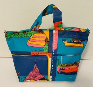 lot 332 image: Vintage Ken Done Handbag and Matching Zippered Pouch