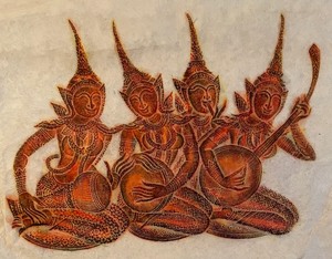 lot 347 image: Beautiful Unframed StoneTemple Rubbing