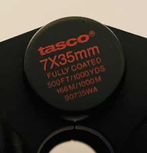 lot 346 image: Tasco InFocus 7x35mm Binoculars with Case