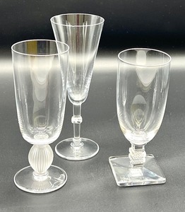 lot 254A image: Three Lalique Stemware Glasses
