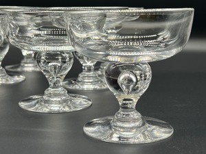 lot 251A image: Set of 9 Vintage Steuben Champagne Glasses