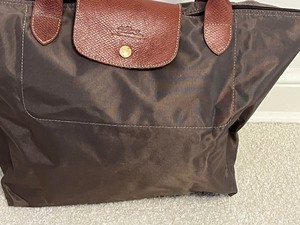 lot 248 image: Longchamp Brown Nylon Tote Bag