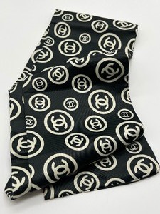 lot 225 image: Chanel Logo Silk Scarf