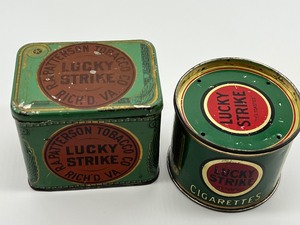lot 228 image: Two Vintage Lucky Strike Metal Tins