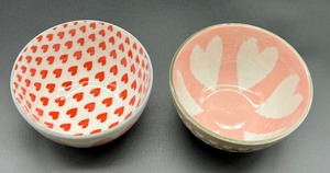 lot 207 image: Two West Elm Heart Motif Ice Cream Bowls