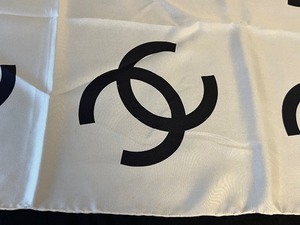 lot 208 image: Chanel Logo Silk Scarf