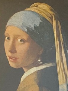 lot 356 image: Girl with a Pearl Earring Framed Print by Johannes Vermeer